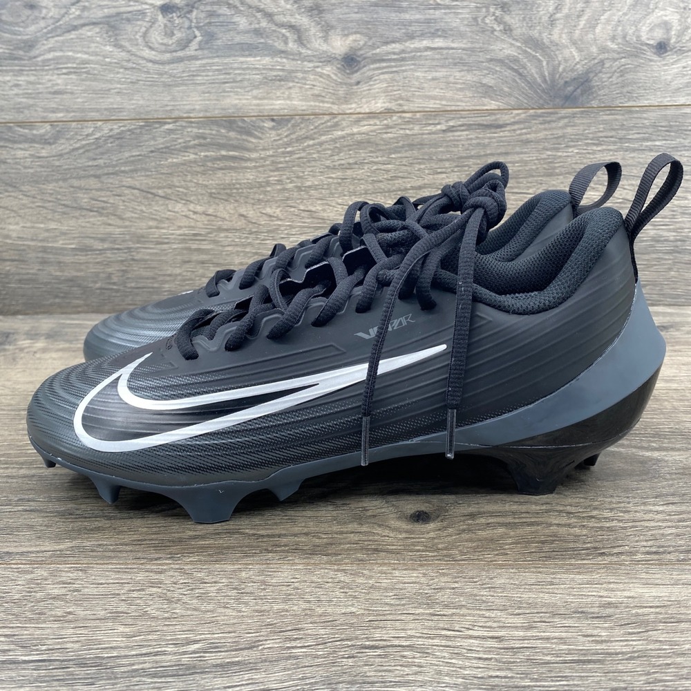 Nike Vapor Edge Shark 2 Football Cleats Mens 8 Black White FB3303-002 Low Top